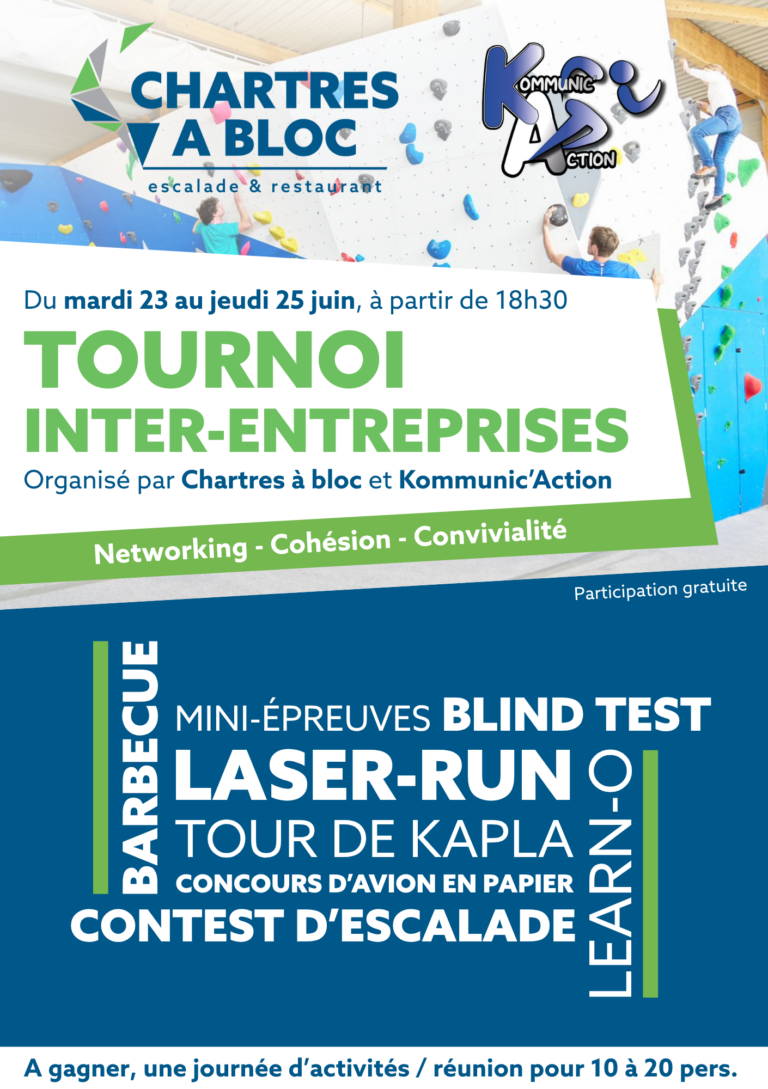 Flyer Tournoi inter-entreprises recto - networking Chartres