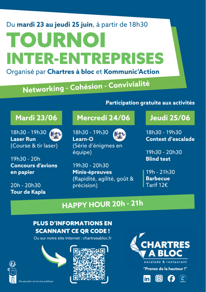 Flyer Tournoi inter-entreprises verso - networking Chartres