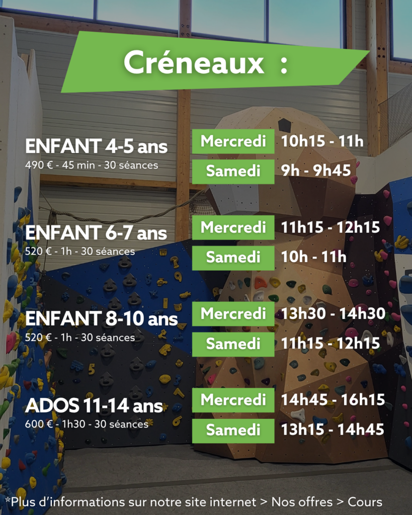 Cours escalade enfants à Chartres