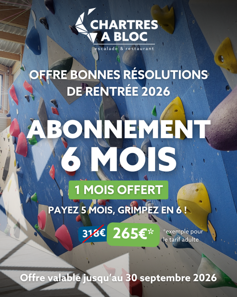 Affiche Offre début année escalade 6 mois abo